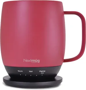 Nextmug - Temperature-Controlled, Self-Heating Coffee Mug (14 oz.) (Dusty Rose)