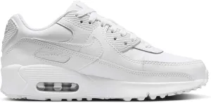 Nike Air Max 90 Big Kids' Shoes (HF6358-102, White/Metallic Silver/White/White) Size 7