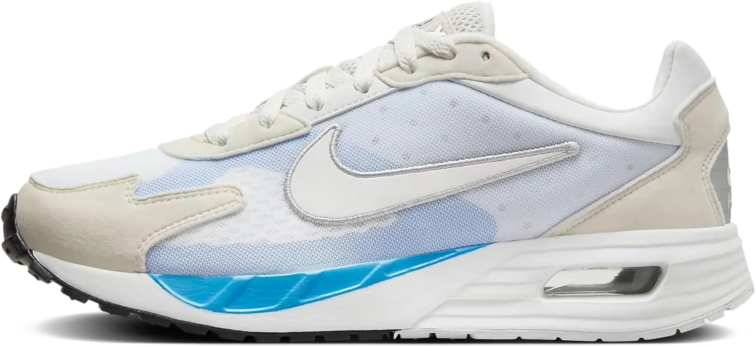 Nike Air Max Solo Women's Shoes (FN0784-103, Summit White/University Blue/Metallic Silver) Size 5.5