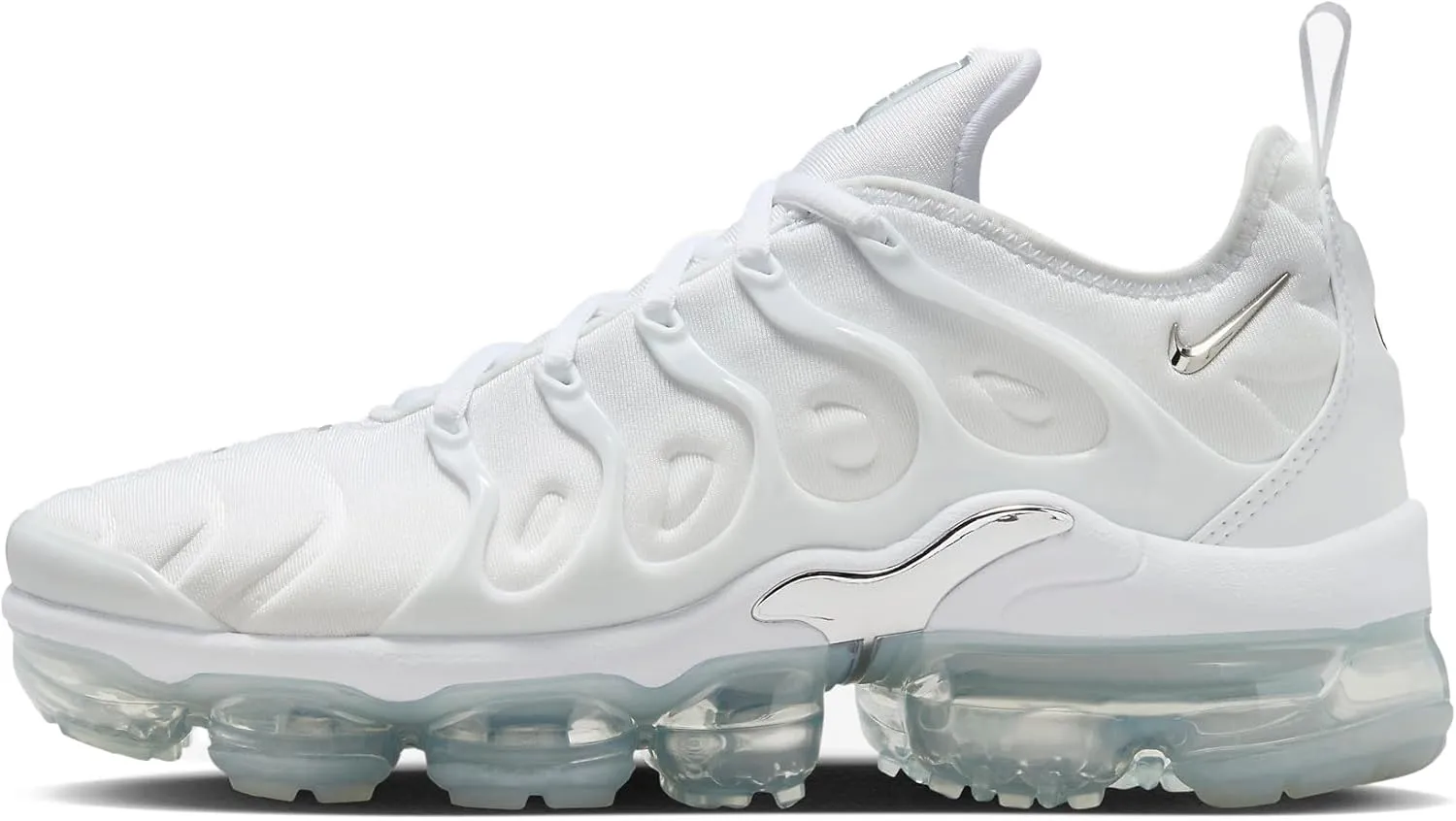 Nike Air Vapormax Plus Women's Shoes (FQ8895-100, White/Metallic Silver) Size 6.5
