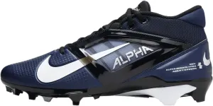 Nike Alpha Menace 4 Pro Football Cleats (FD7037-401, Midnight Navy/Metallic Silver) Size 10.5