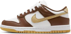 Nike Dunk Low Big Kids Shoes White/Metallic Gold-White Size-4
