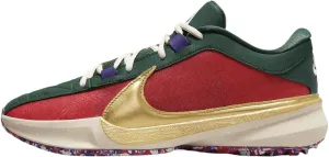 Nike Giannis Freak 5 Loyalty Men's Basketball Shoes (DZ2944-600, Gym Red/Fir/Court Purple/Metallic Gold) Size 3.5