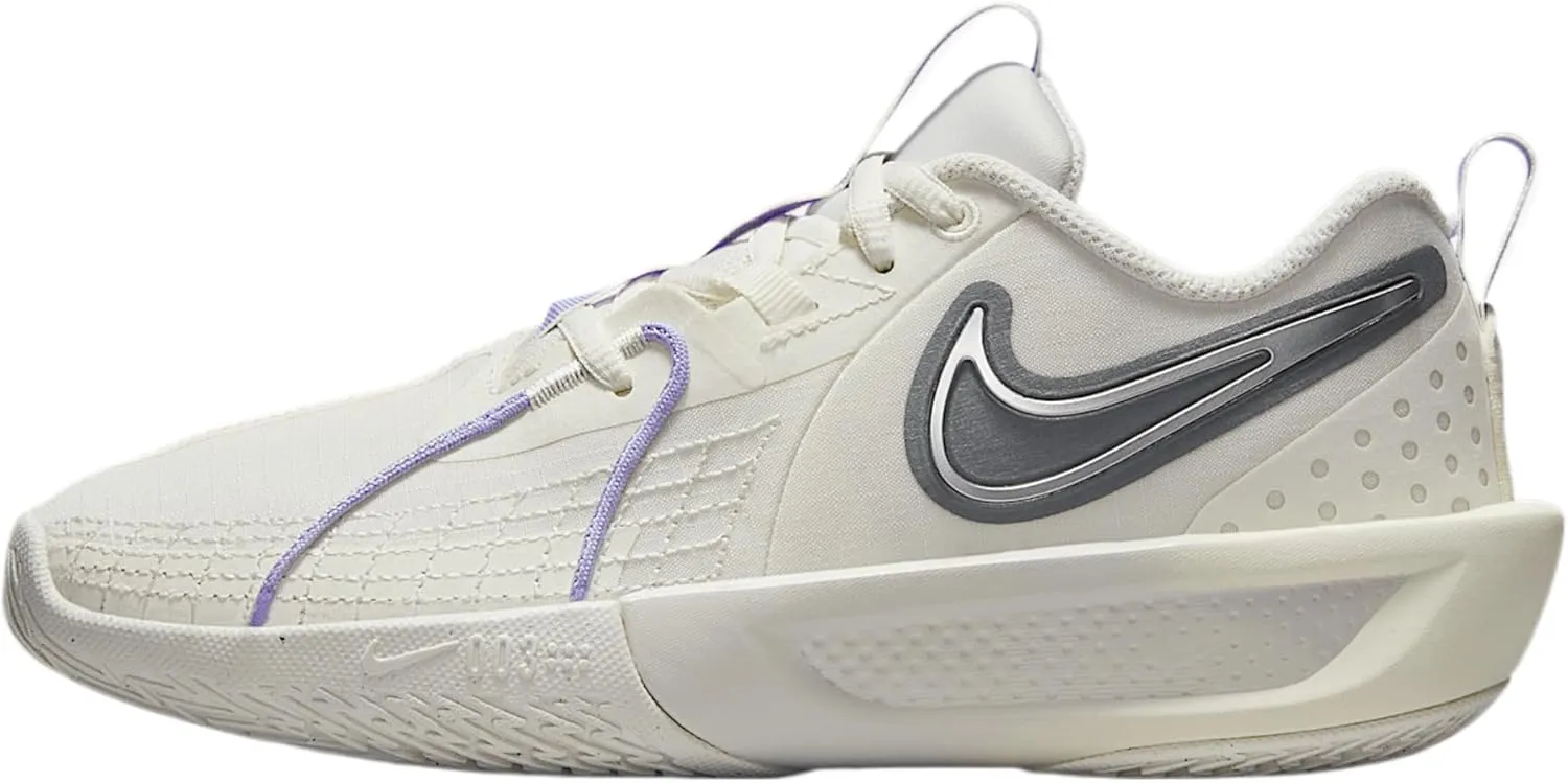 Nike G.T. Cut 3 Big Kids' Basketball Shoes (FD7033-104, Sail/Light Bone/Metallic Silver/Smoke Grey)