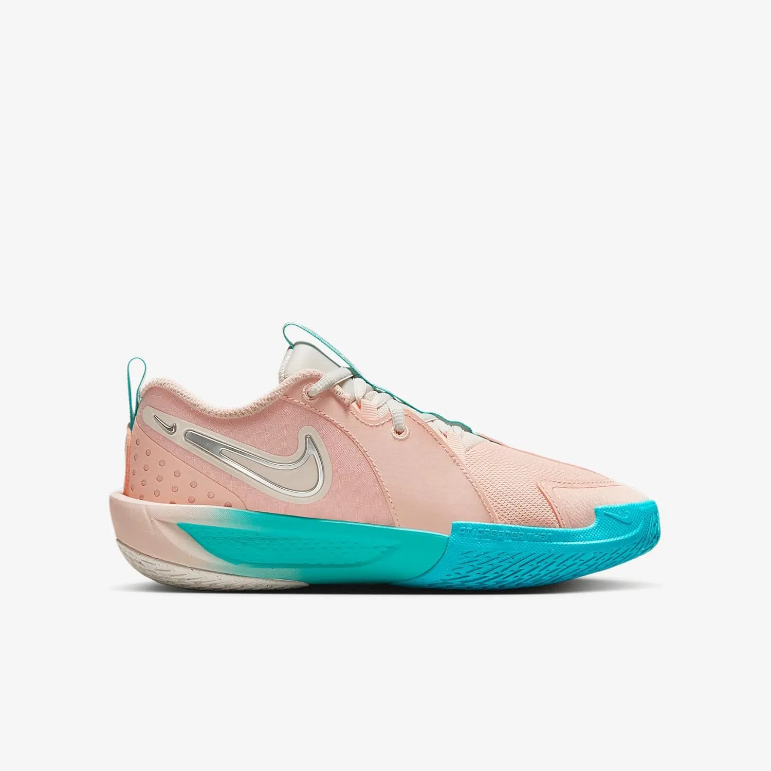 Nike G.T. Cut 3 Big Kids' Basketball Shoes (FD7033-602, Washed Coral/Dusty Cactus/Metallic Silver/Chalk)
