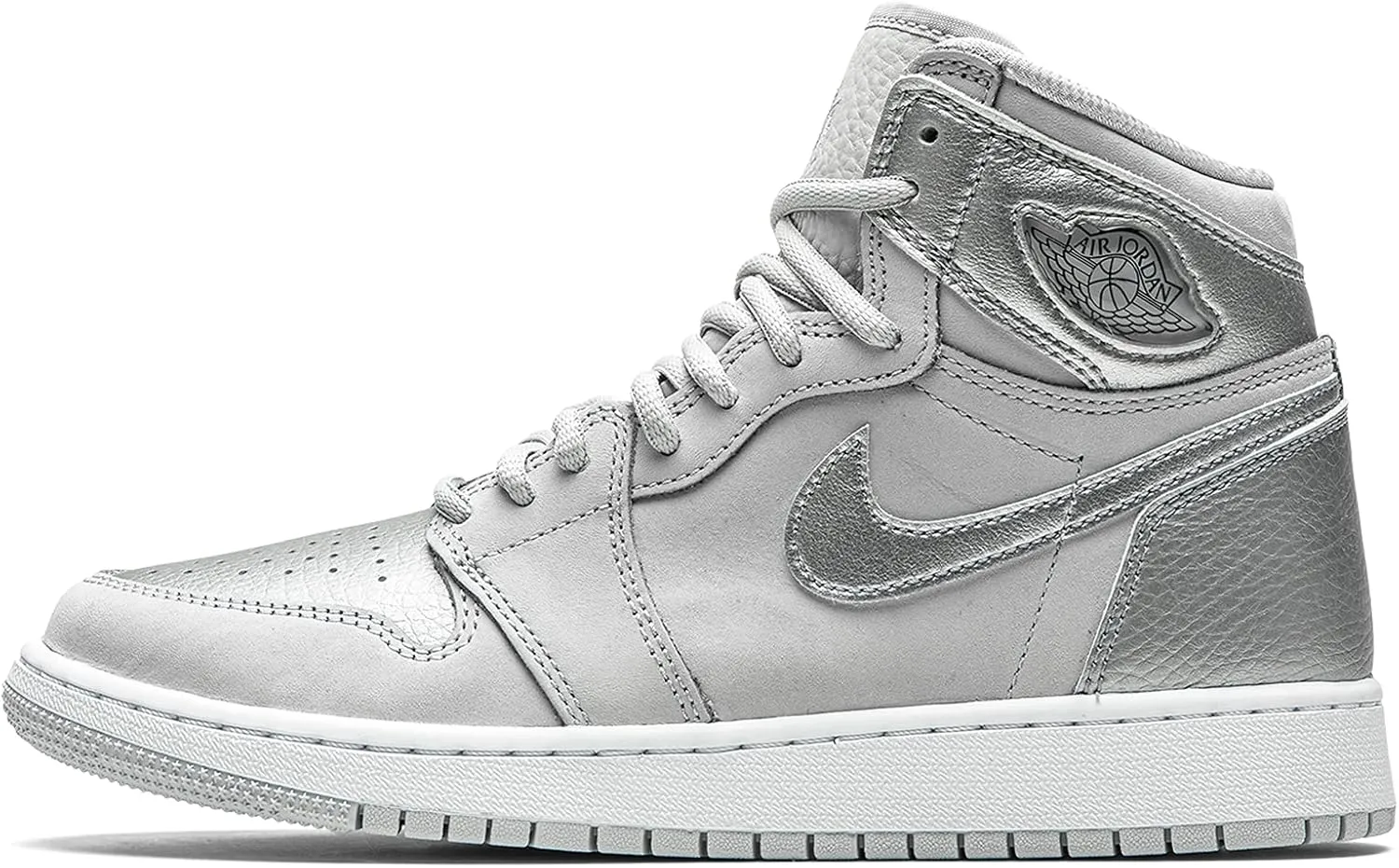 NIKE Jordan Youth Air Jordan 1 High OG GS 575441 029 Co.JP - Metallic Silver - Size 4Y