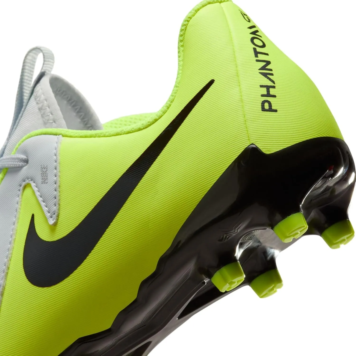 Nike Jr. Phantom GX 2 Academy Little/Big Kids' MG Low-Top Soccer Cleats (FD6722-003, Metallic Silver/Volt/Black)