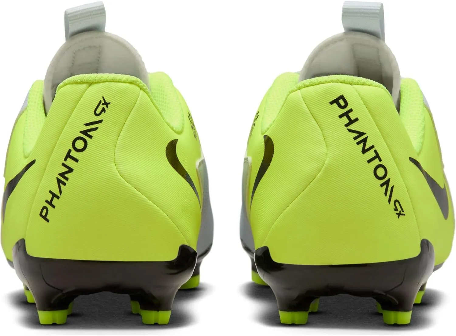 Nike Jr. Phantom GX 2 Academy Little/Big Kids' MG Low-Top Soccer Cleats (FD6722-003, Metallic Silver/Volt/Black)
