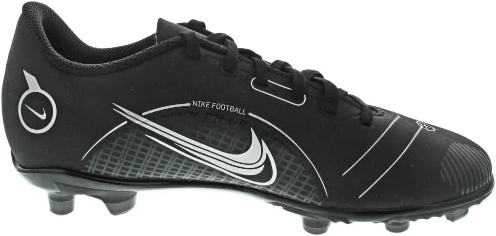 Nike Kids' Mercurial Vapor 14 Club FG Soccer Cleats (Black/Metallic Silver)