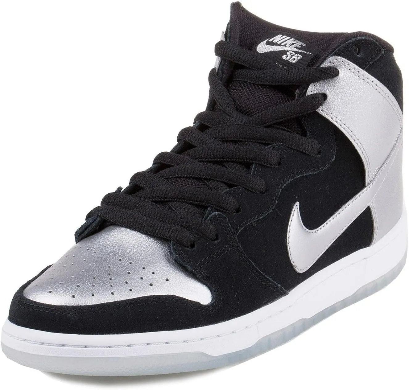 NIKE Men's Dunk High Pro SB, Black/Metallic Silver/Black, 11.5 M US