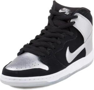 NIKE Men's Dunk High Pro SB, Black/Metallic Silver/Black, 11.5 M US