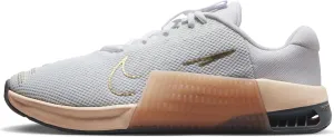 Nike Metcon 9 AMP Women's Workout Shoes (DZ2537-104, White/Metallic Gold Grain/Sanddrift/White) Size 9.5
