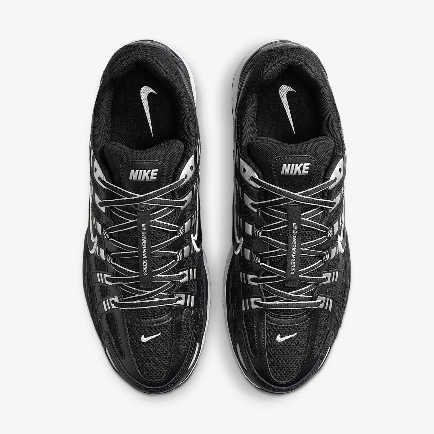 Nike P-6000 Men's Shoes (CD6404-026, Black/White/Metallic Silver/Black)