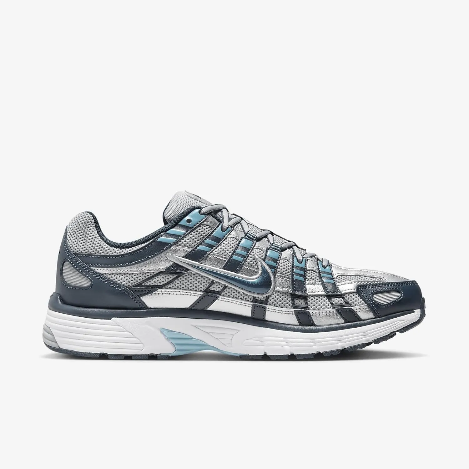 Nike P-6000 Men's Shoes (CD6404-402, Armory Navy/Flat Silver/White/Metallic Silver)