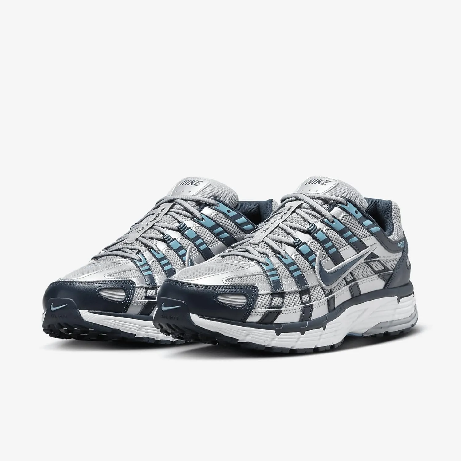 Nike P-6000 Men's Shoes (CD6404-402, Armory Navy/Flat Silver/White/Metallic Silver)
