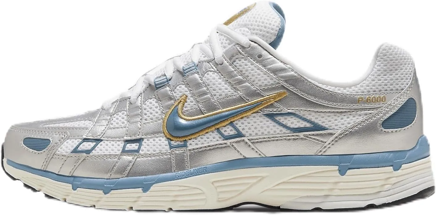 Nike P-6000 Shoes (HJ7246-100, White/Metallic Silver/Pale Ivory) Size 12