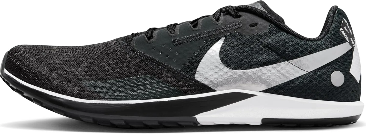 Nike Rival Waffle 6 Road and Cross-Country Racing Shoes (DX7998-100, White/Black-Pure Platinum)