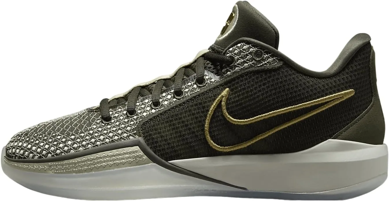 Nike Sabrina 1 HF5518-302 Cargo Khaki-Metallic Gold Women's Basketball Sneakers 7 US