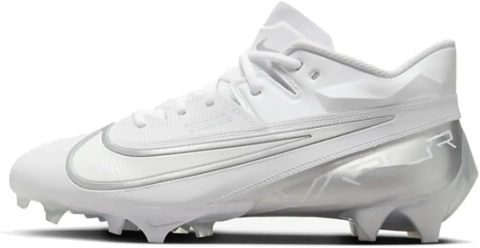 Nike Vapor Edge Elite 360 2 Men's Football Cleats (DA5457-101,White/Metallic Silver-Pure Platinum) Size 8.5