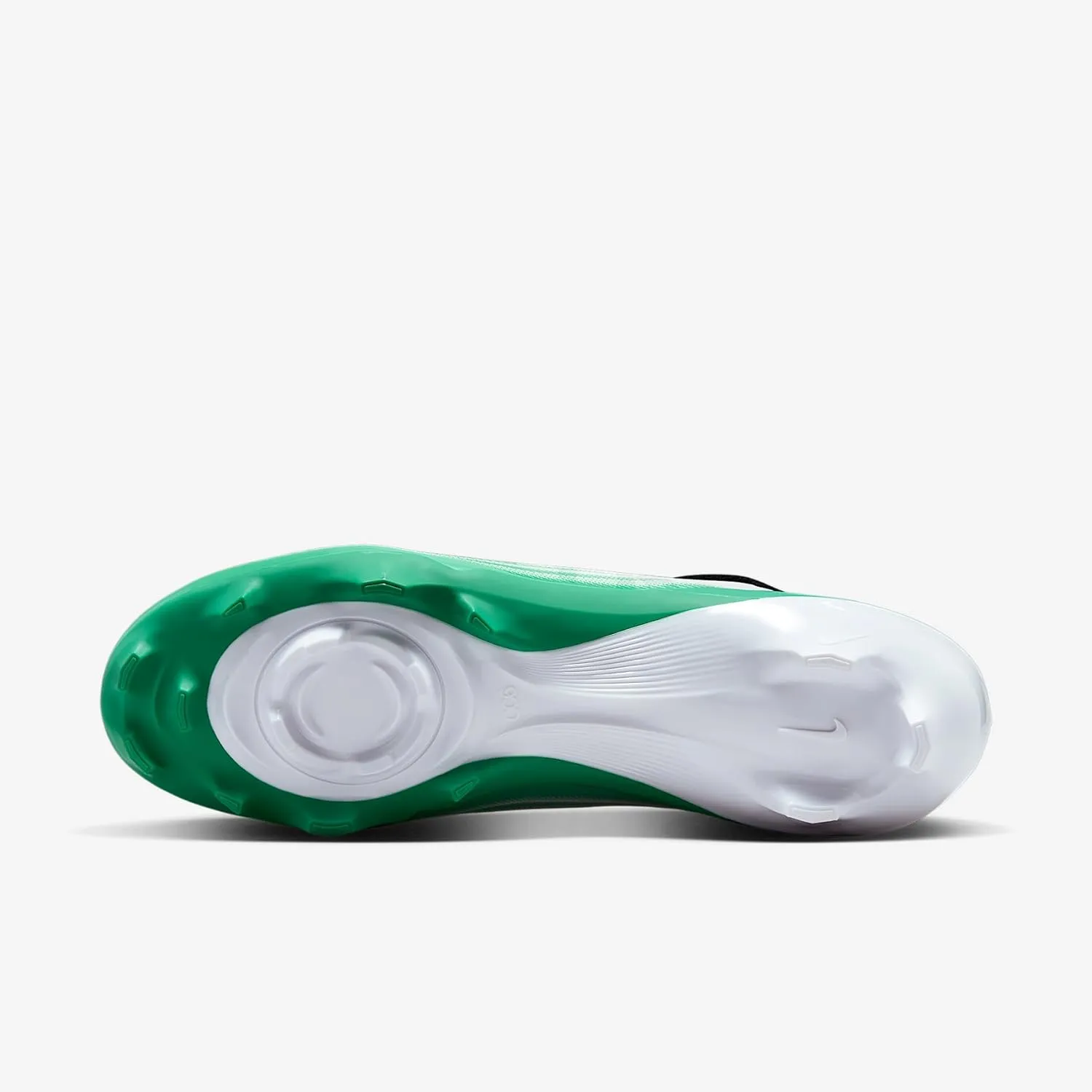 Nike Vapor Speed 3 Football Cleats (HM8849-100, White/Stadium Green/Metallic Silver/Black) Size 6