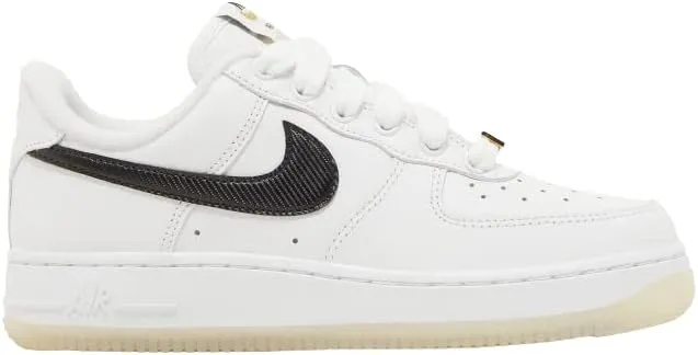 Nike Women's Air Force 1 Low White BlackMetallic Gold Size 9