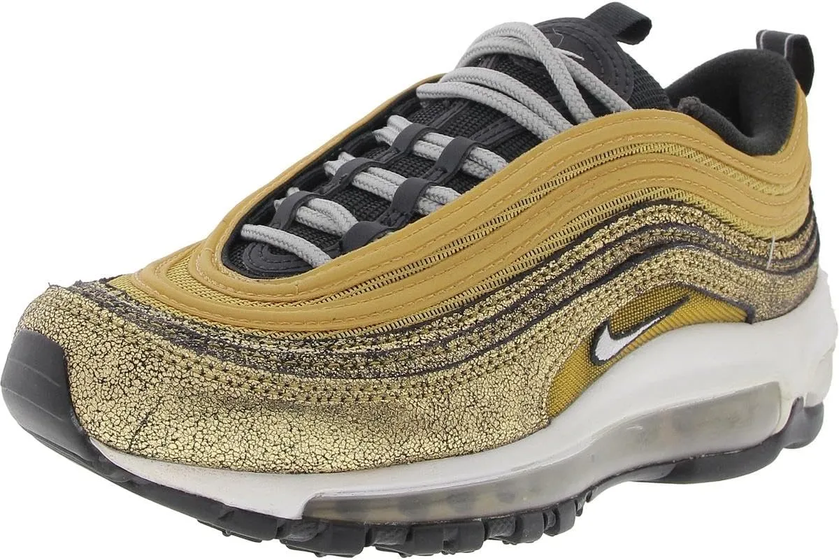 Nike Womens Air Max 97 Metallic Running & Training Shoes Gold 5 Medium (B,M)