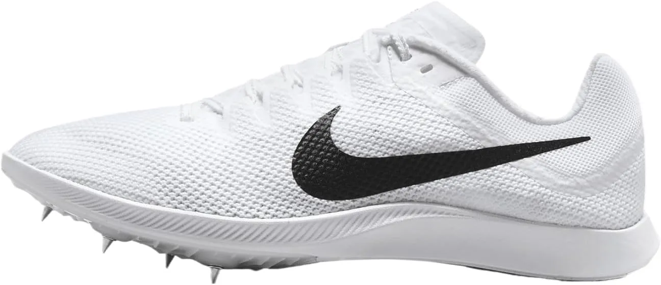 Nike Zoom Rival Track & Field Distance Spikes (FZ9653-100, White/Metallic Silver/Black)