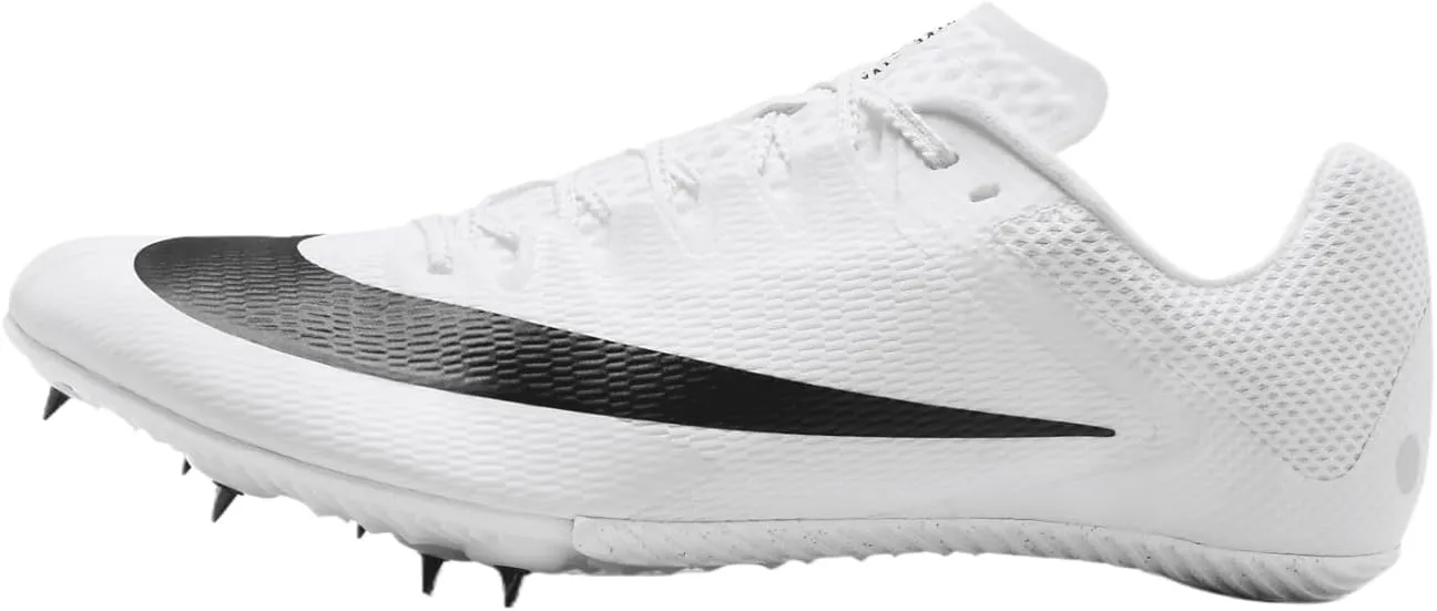 Nike Zoom Rival Track & Field Sprinting Spikes (FZ9663-100, White/Metallic Silver/Black) Size 7.5