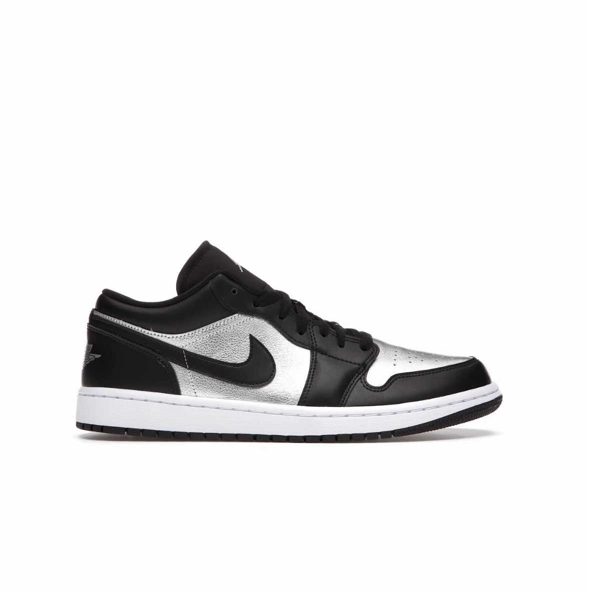 Nike Air Jordan 1 Low Black Metallic Silver (Womens)