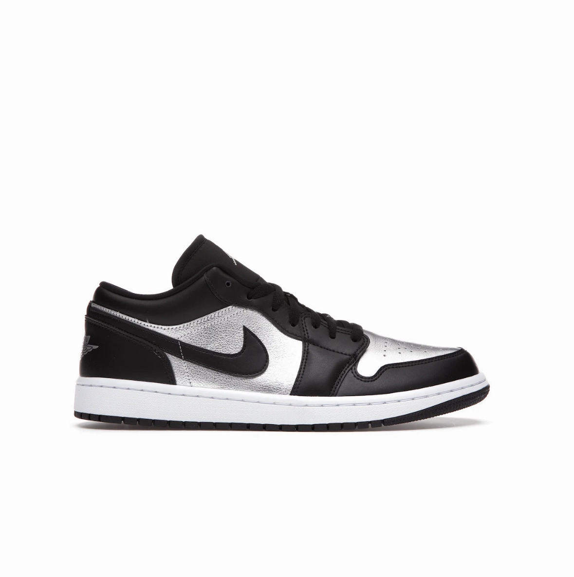 Nike Air Jordan 1 Low Black Metallic Silver (Womens)