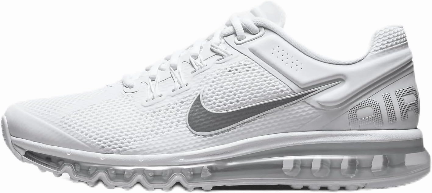 Nike Air Max 2013 Men's Shoes (HF4884-100, White/Black/Metallic Silver) Size 12.5