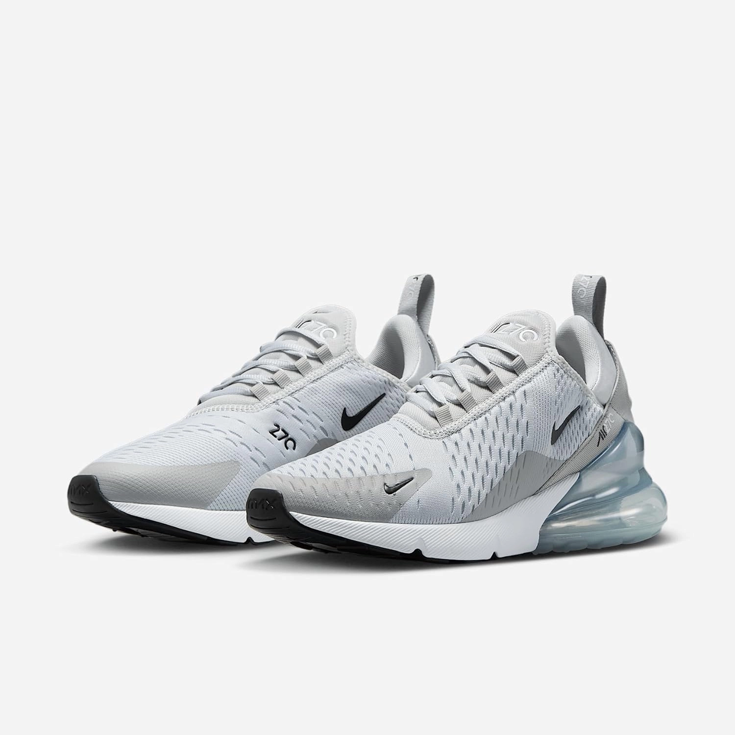 Nike Air Max 270 Women's Shoes (AH6789-018, Pure Platinum/Light Smoke Grey/Metallic Silver/Black)