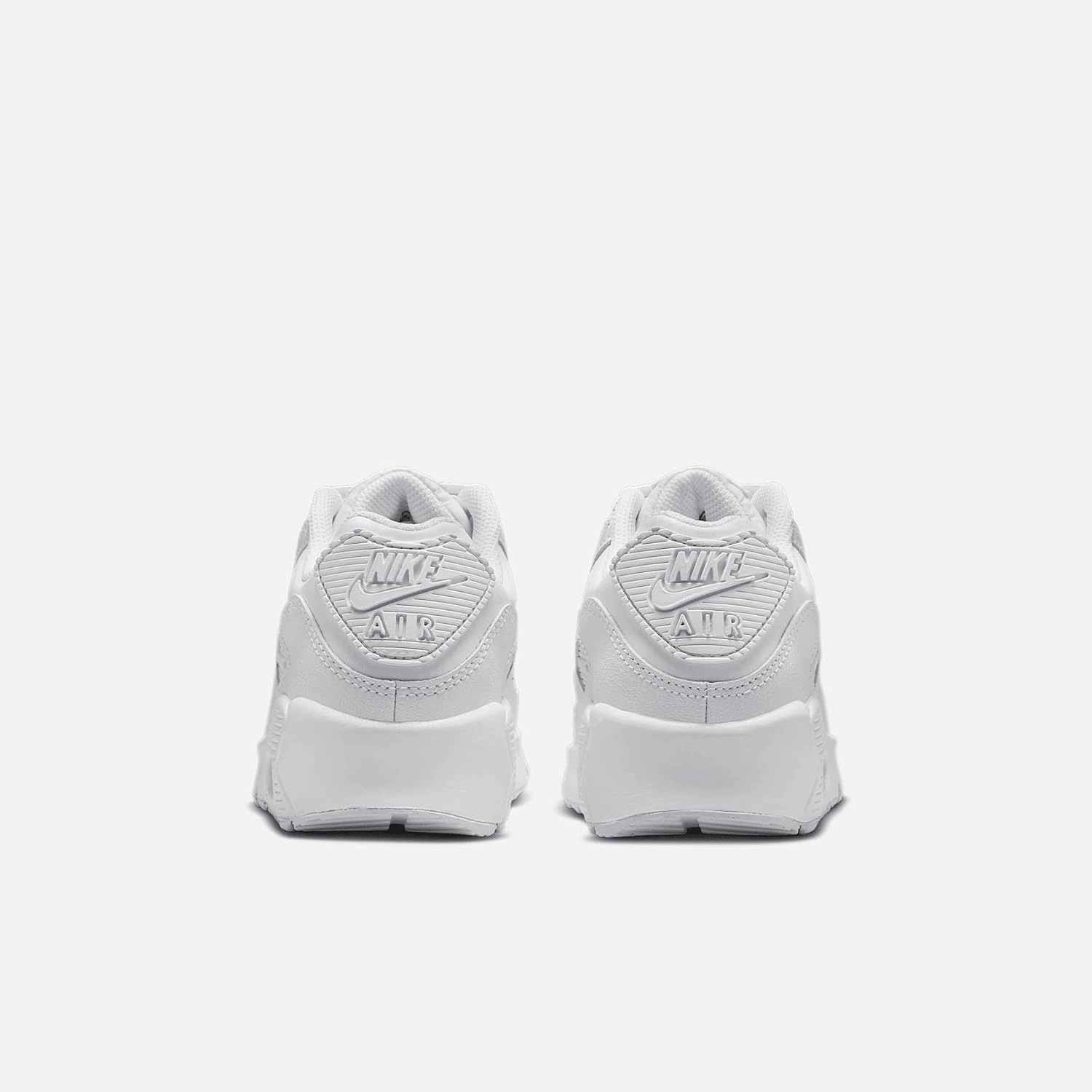 Nike Air Max 90 LTR Big Kids’ Shoes (CD6864-133, White/Metallic Silver/White/White)