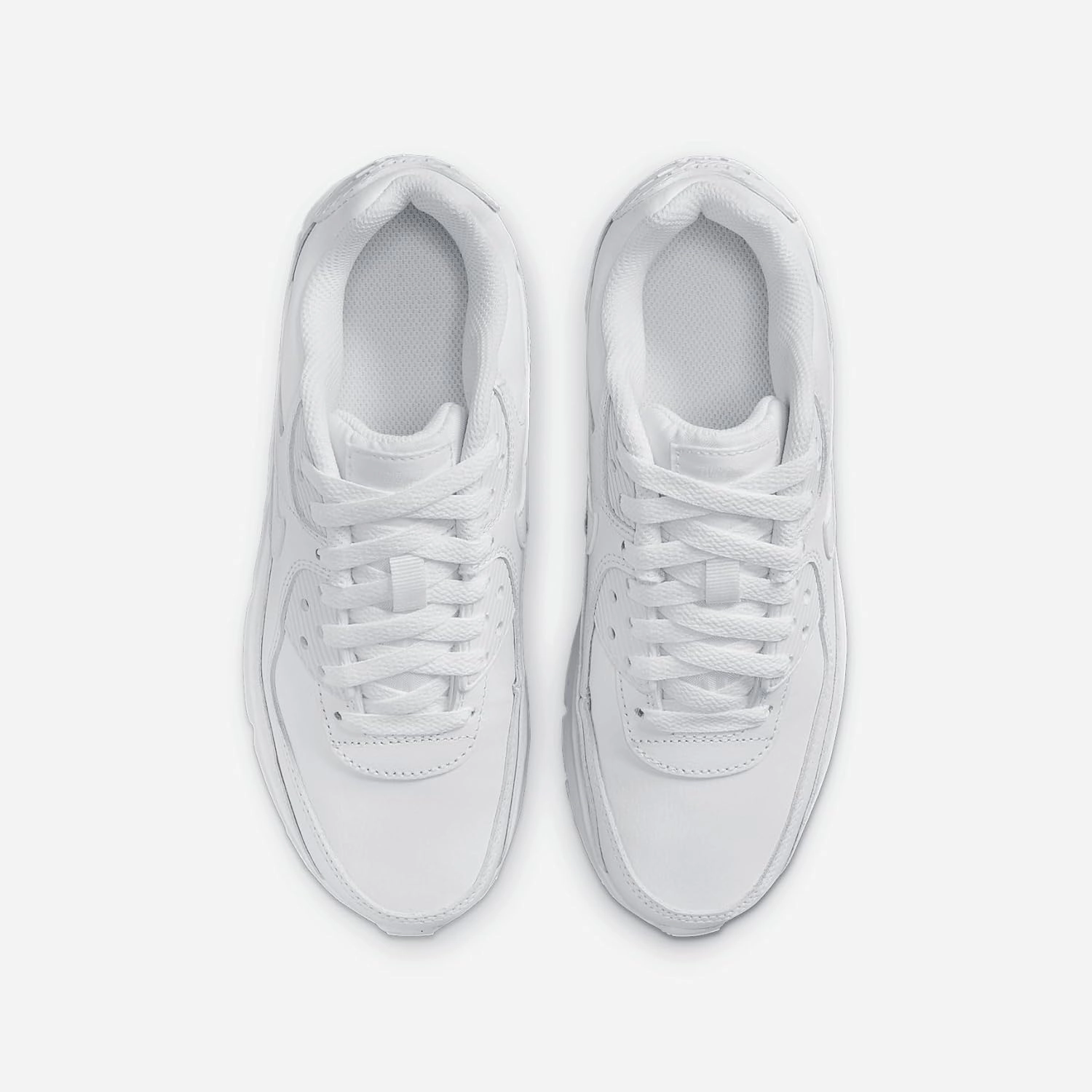 Nike Air Max 90 LTR Big Kids’ Shoes (CD6864-133, White/Metallic Silver/White/White)