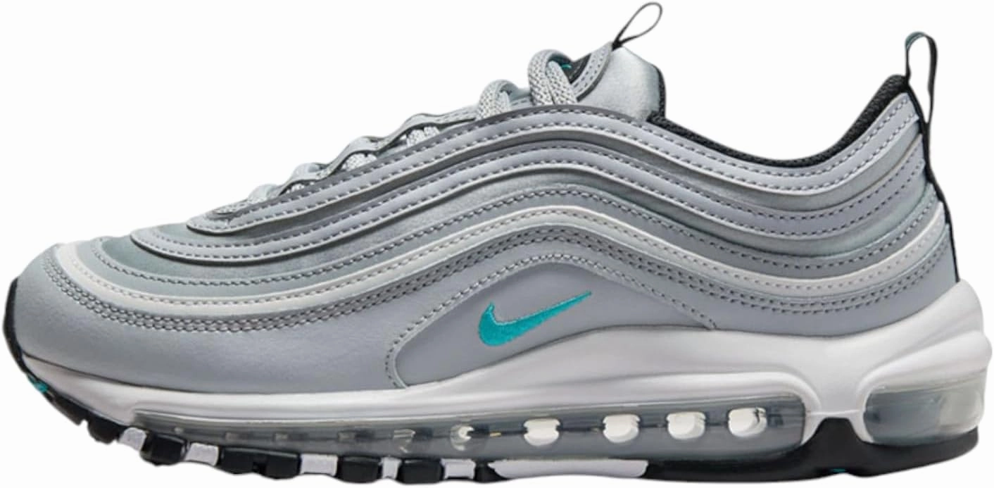NIKE Air Max 97 Womens Running Shoes (Silver/Blue), 5