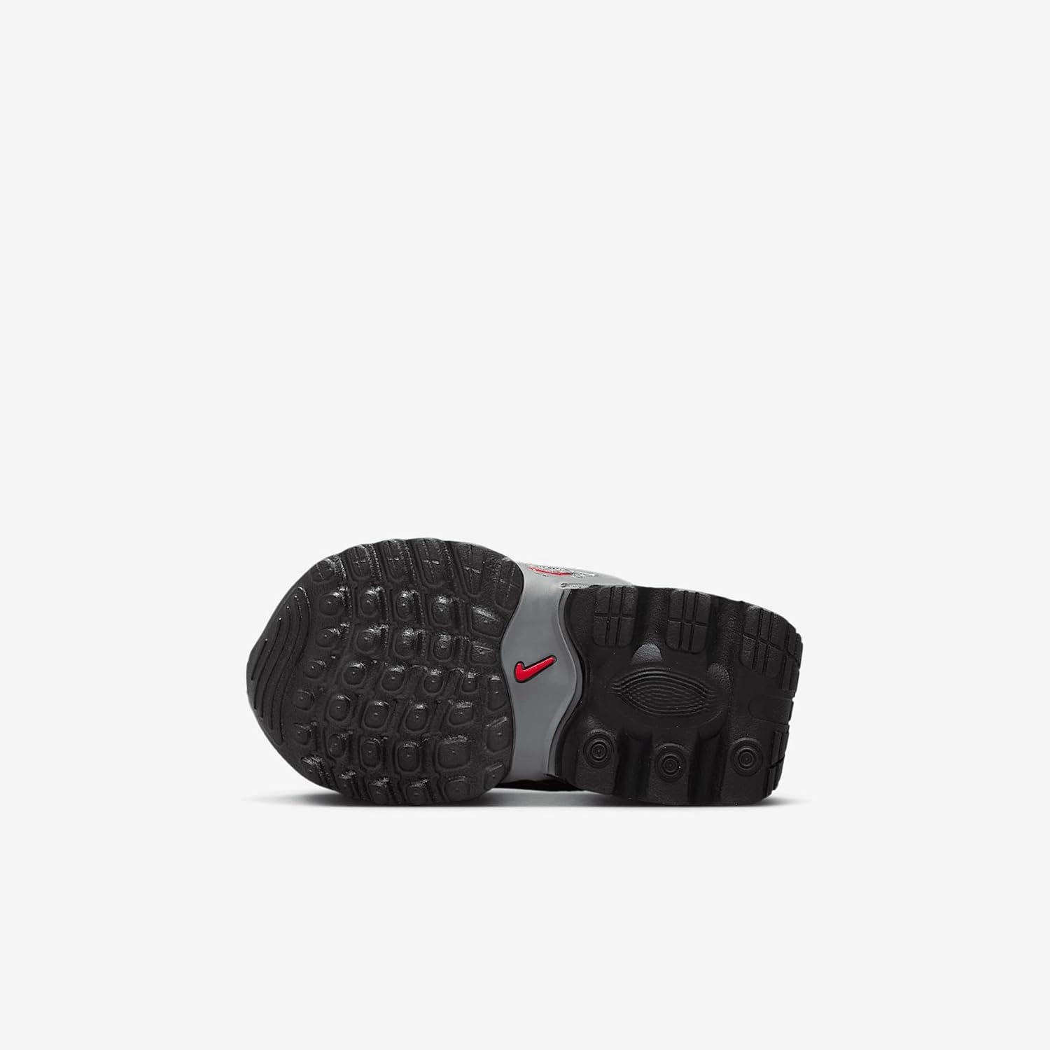 Nike Air Max Dn Baby/Toddler Shoes (FN4452-009, Black/Black/Metallic Silver/University Red)