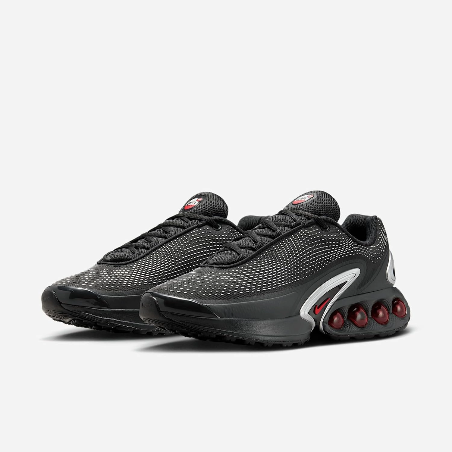 Nike Air Max Dn Shoes (DV3337-016, Black/Black/Metallic Silver/University Red)