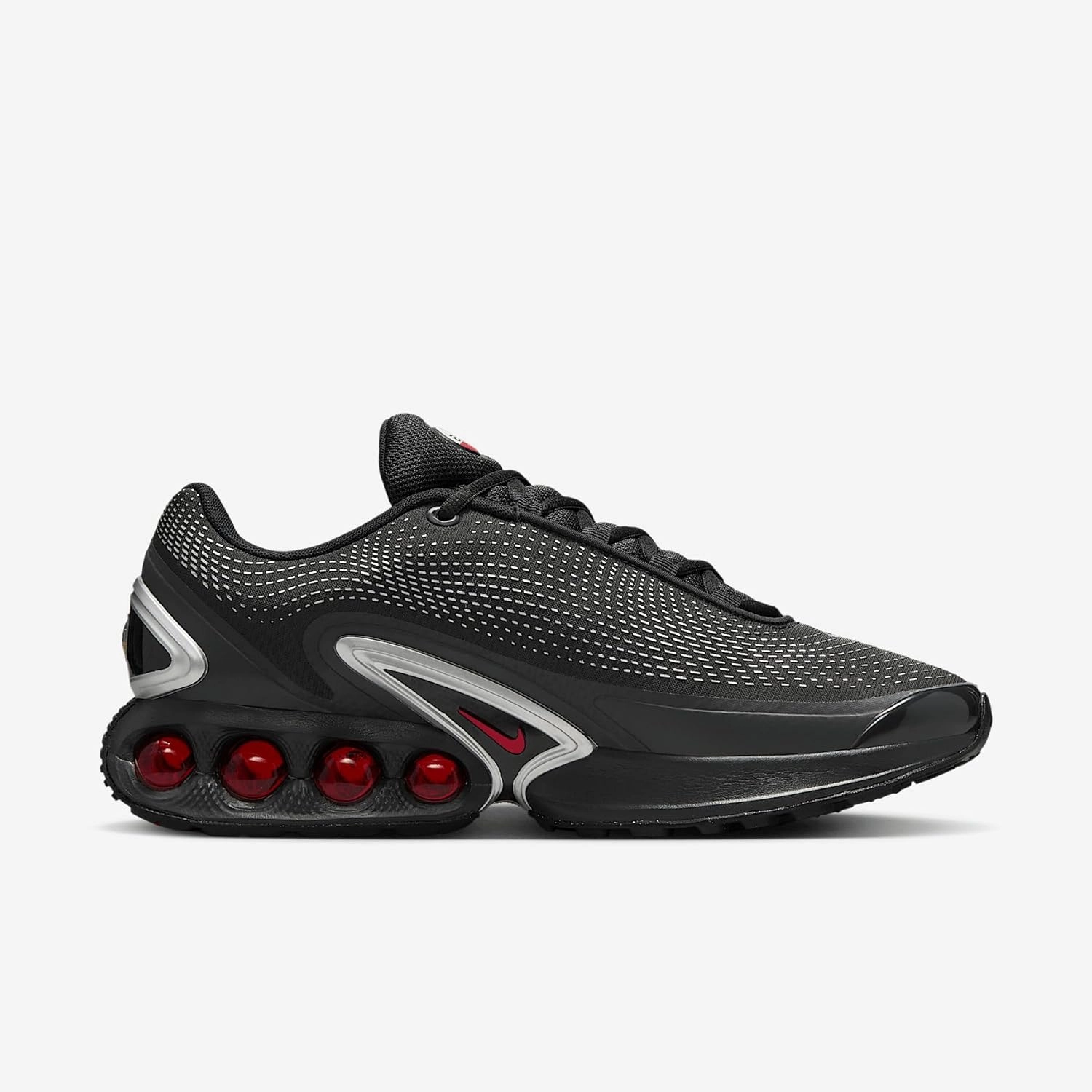 Nike Air Max Dn Shoes (DV3337-016, Black/Black/Metallic Silver/University Red)