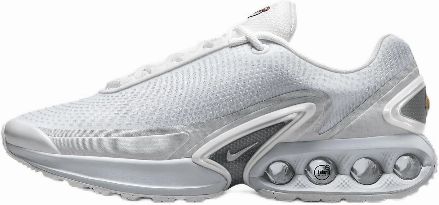 Nike Air Max Dn Shoes (FJ3145-100, White/Pure Platinum/Summit White/Metallic Silver) Size 8.5