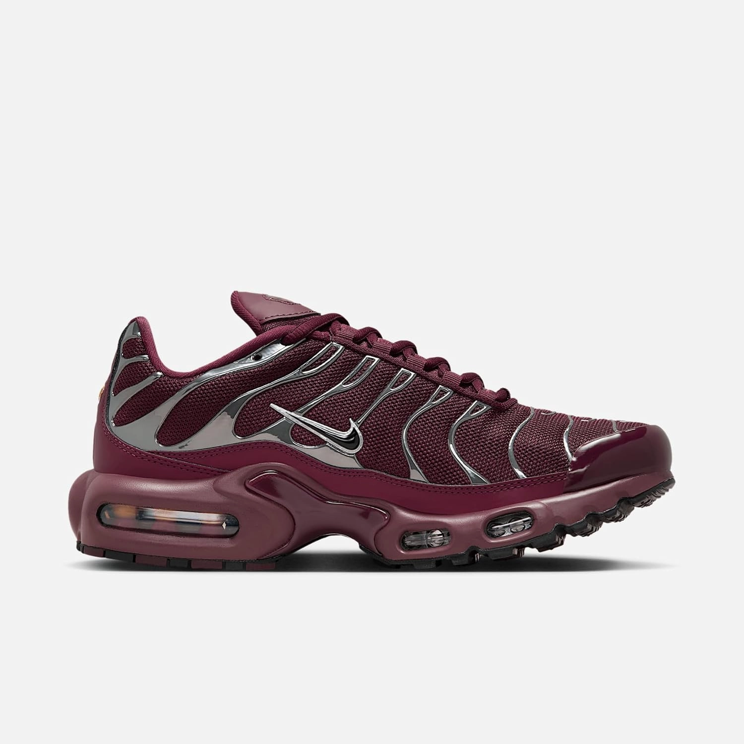 Nike Air Max Plus SE Women's Shoes (HJ9743-600, Night Maroon/Dark Team Red/Metallic Silver/Black)