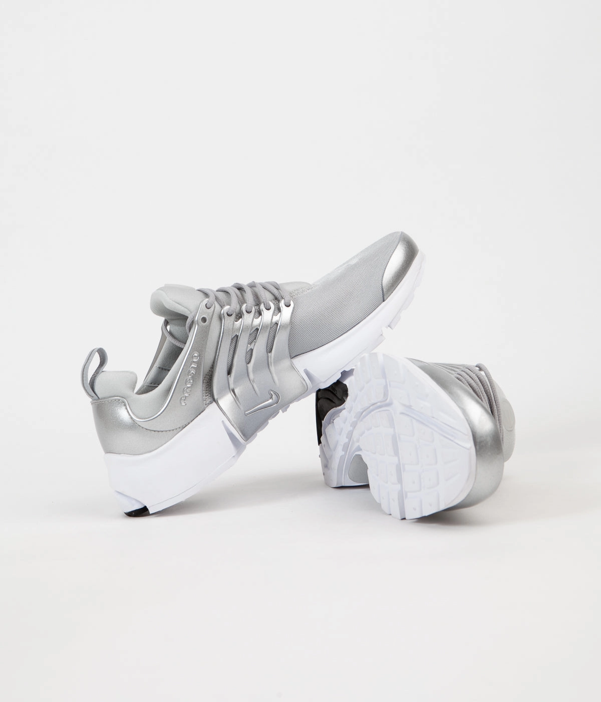Nike Air Presto Premium Shoes - Metallic Silver / Pure Platinum - White