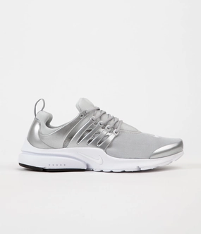 Nike Air Presto Premium Shoes - Metallic Silver / Pure Platinum - White