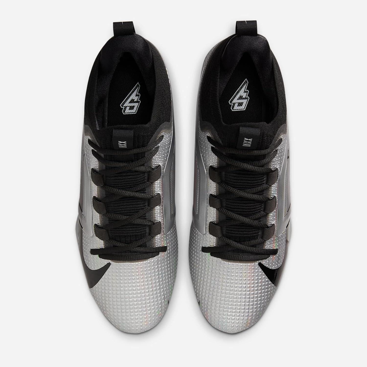 Nike Alpha Menace 4 Elite Saquon Barkley Football Cleats (Black/Wolf Grey/Metallic Silver)