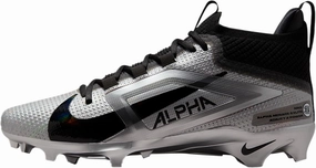 Nike Alpha Menace 4 Elite Saquon Barkley Football Cleats (Black/Wolf Grey/Metallic Silver)