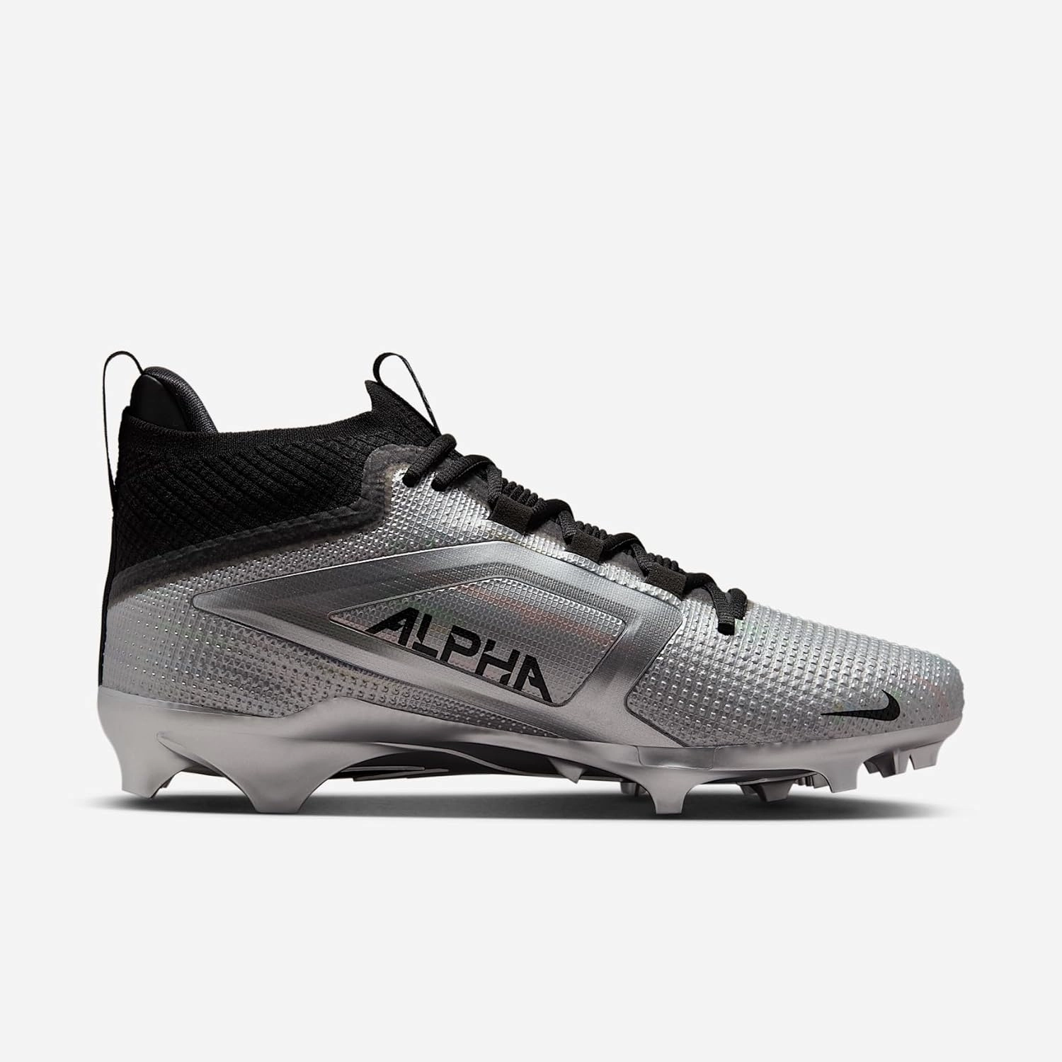 Nike Alpha Menace 4 Elite Saquon Barkley Football Cleats (Black/Wolf Grey/Metallic Silver)