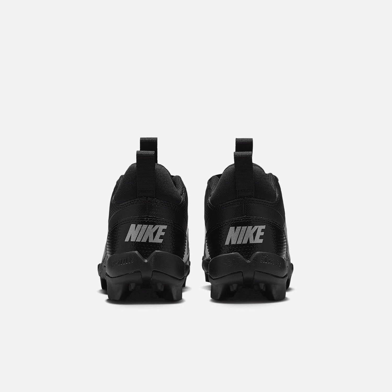 Nike Alpha Menace 4 Shark Big Kids' Football Cleats (FQ4012-002, Black/Metallic Silver)