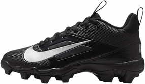 Nike Alpha Menace 4 Shark Big Kids' Football Cleats (FQ4012-002, Black/Metallic Silver)