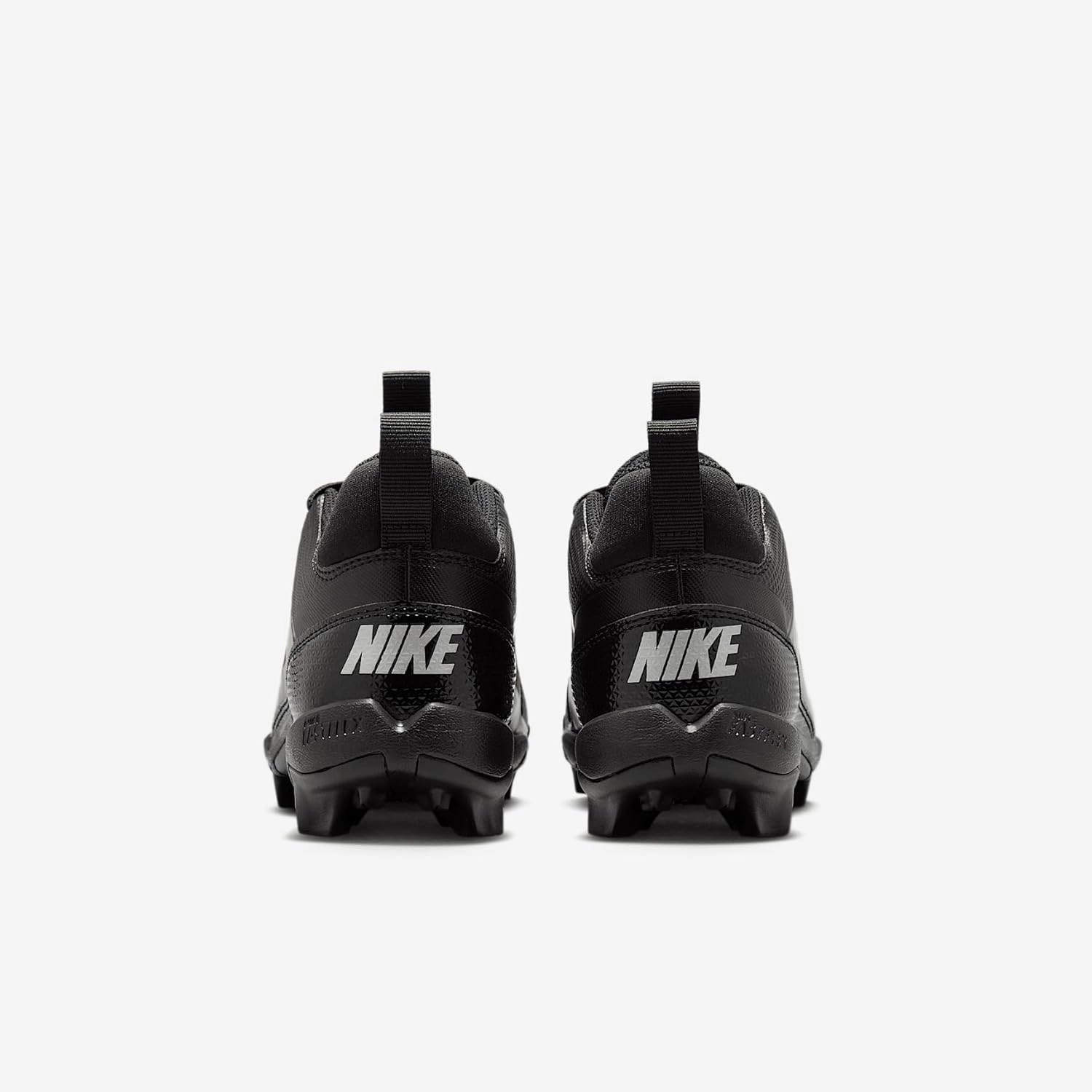 Nike Alpha Menace 4 Shark Big Kids' Football Cleats (Wide) (FQ4016-002, Black/Metallic Silver)