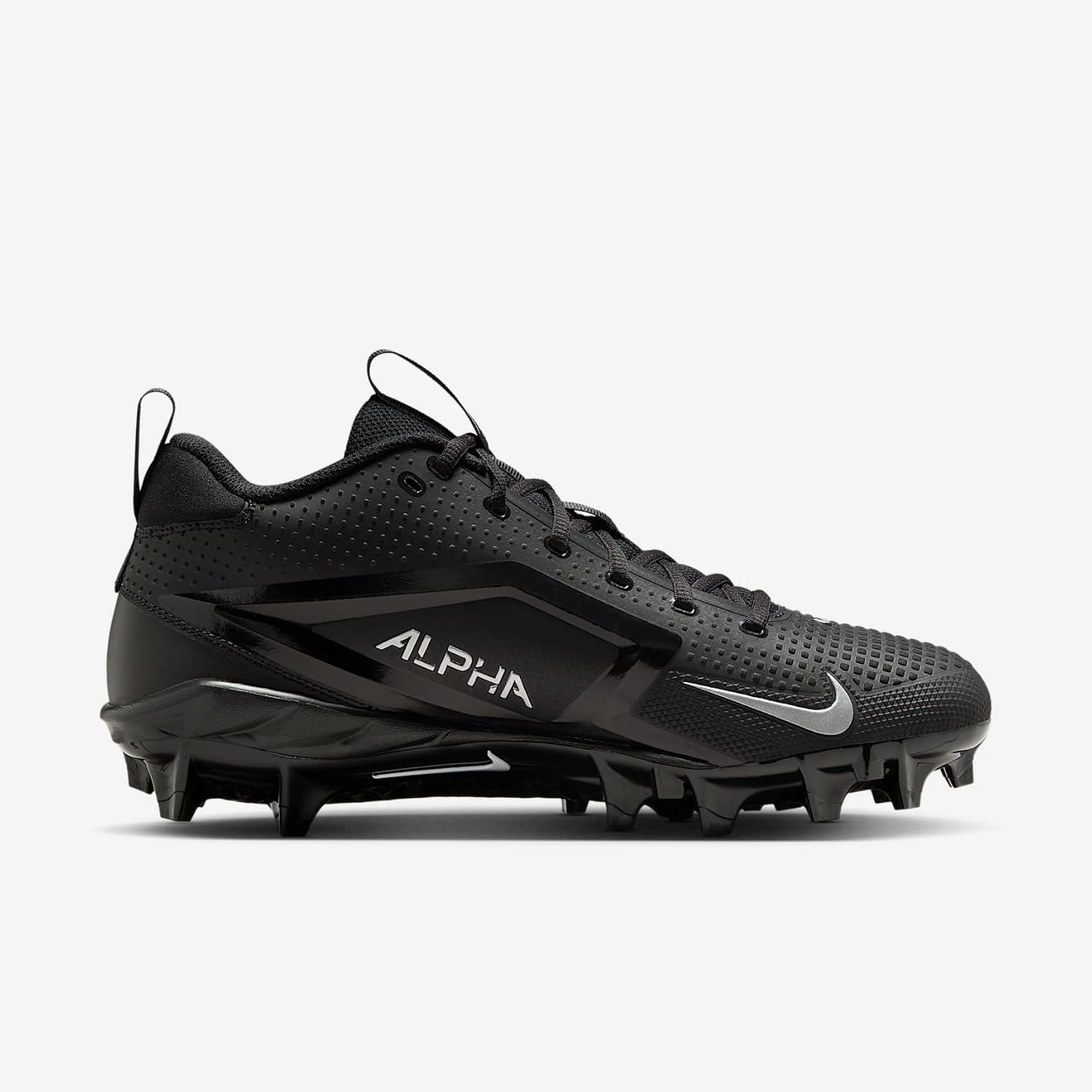 Nike Alpha Menace 4 Varsity Football Cleats (Black/Metallic Silver)