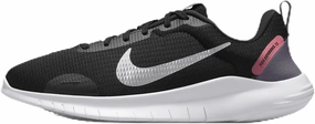 Nike Flex Experience Run 12 Women's Road Running Shoes (DV0746-005, Black/Daybreak/Bright Crimson/Metallic Silver) Size 6